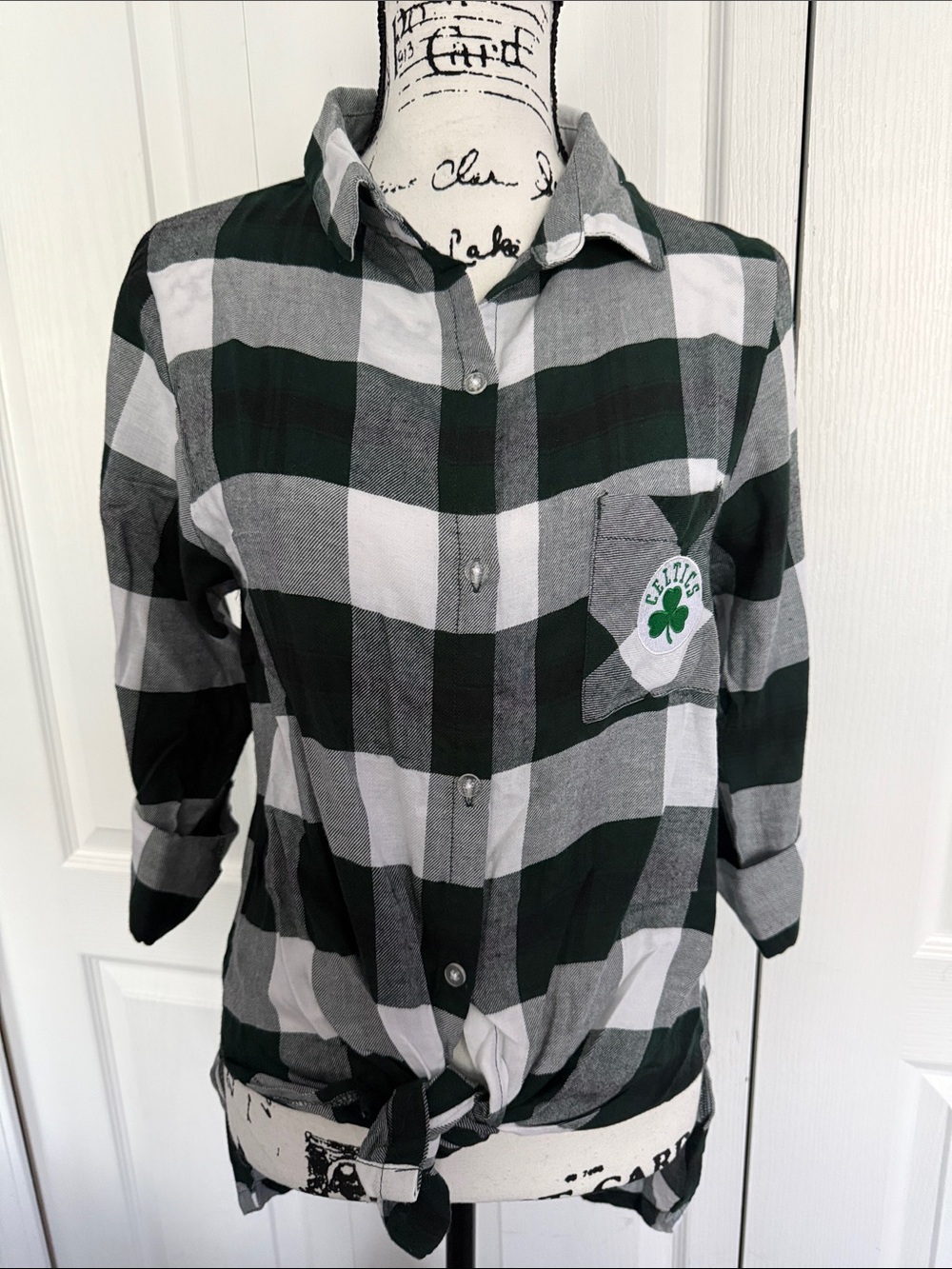 Concepts Sport NBA 4 Her Boyfriend Button-Up Boston Celtics Shirt